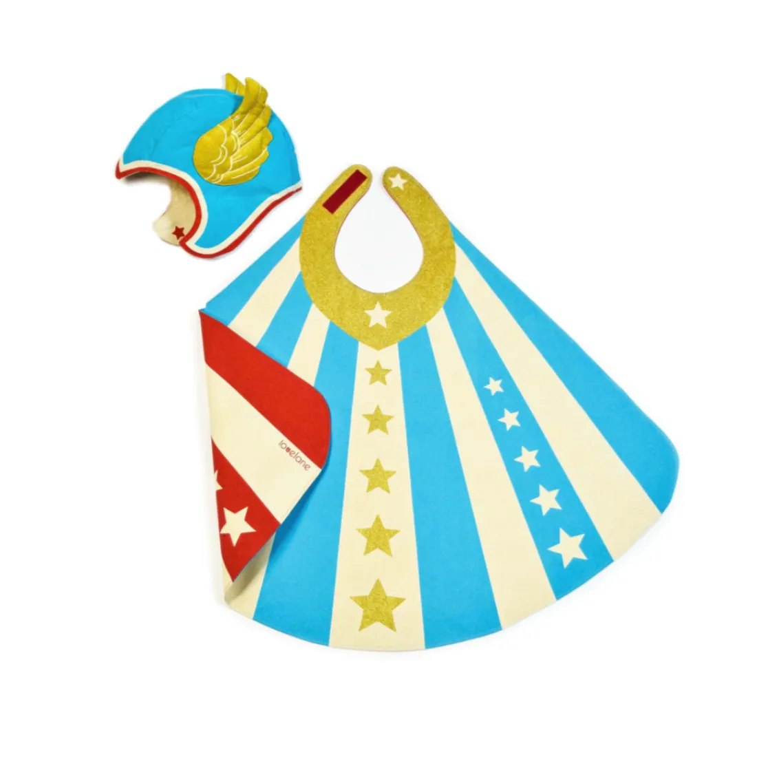 Blue Cape and Hat Hero Set by Lovelane Designs