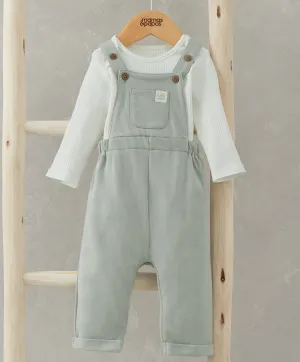 Bodysuit & Jersey Dungarees Outfit Set - Green Babykids Mamas & Papas