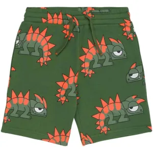 Boys Green Organic Cotton Gecko Print Shorts