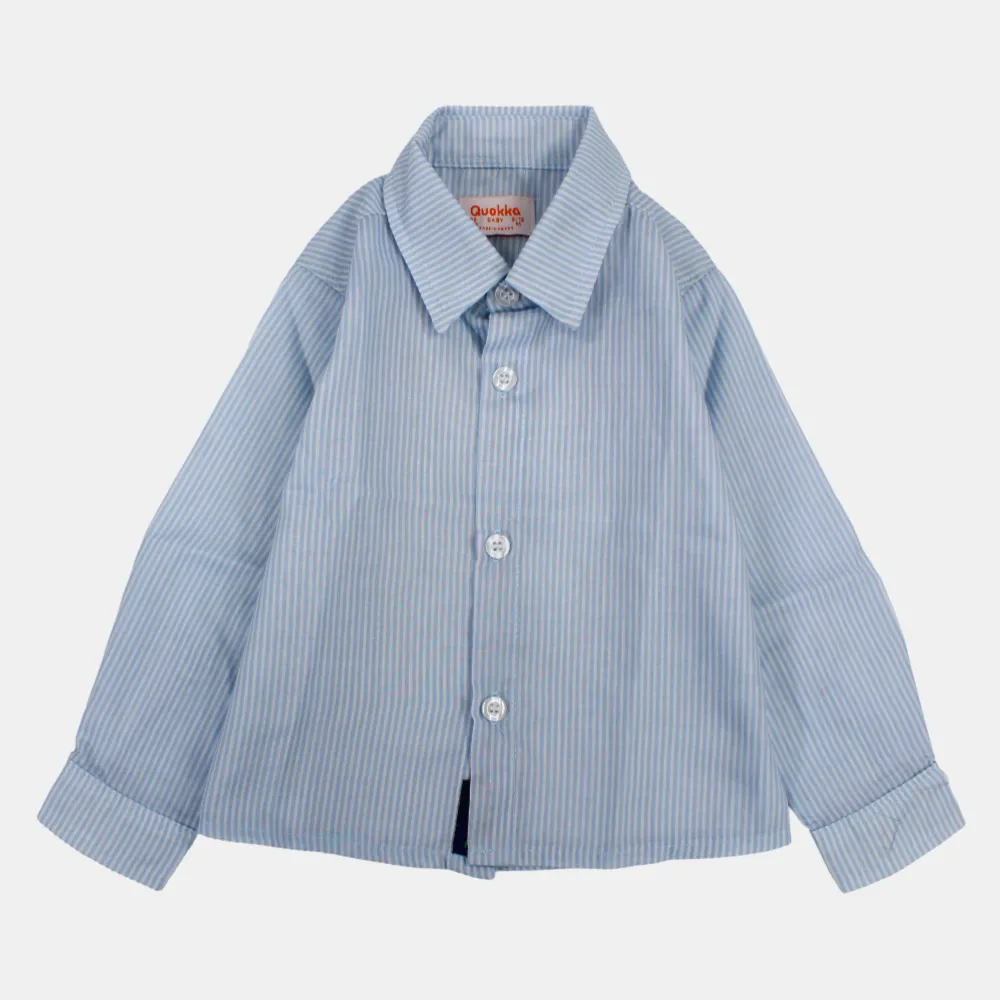 Boys Long-Sleeved Cotton Shirt with Happy Croco Print