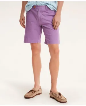 Brooks Brothers Men's 9" Stretch Supima Cotton Poplin Shorts Lavender Brooks Brothers