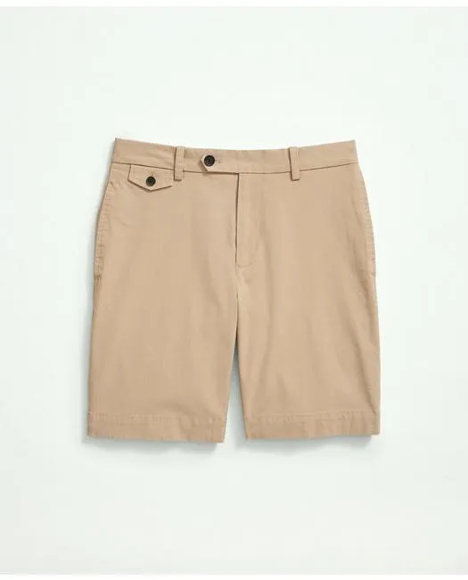 Brooks Brothers Men's Big & Tall 9" Stretch Supima Cotton Poplin Shorts Beige Brooks Brothers