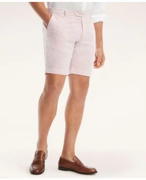 Brooks Brothers Men's Big & Tall Cotton Seersucker Stripe Shorts Red/White Brooks Brothers