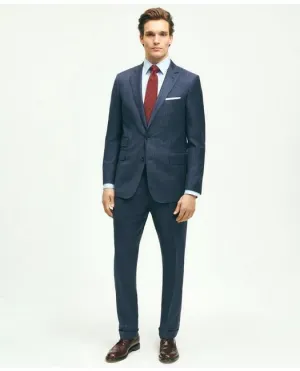 Brooks Brothers Men's Classic Fit Stretch Wool Flannel Pinstripe 1818 Suit Navy Brooks Brothers