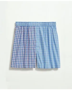 Brooks Brothers Men's Cotton Broadcloth Gingham Fun Boxers Blue Brooks Brothers