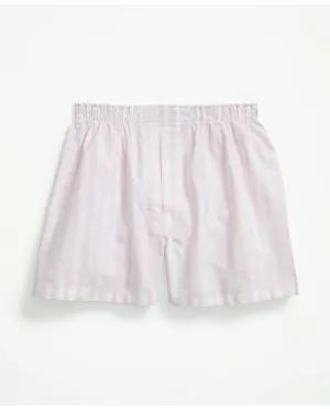 Brooks Brothers Men's Cotton Oxford Stripe Boxers Pink Brooks Brothers