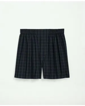 Brooks Brothers Men's Cotton Poplin Tartan Boxers Navy Brooks Brothers