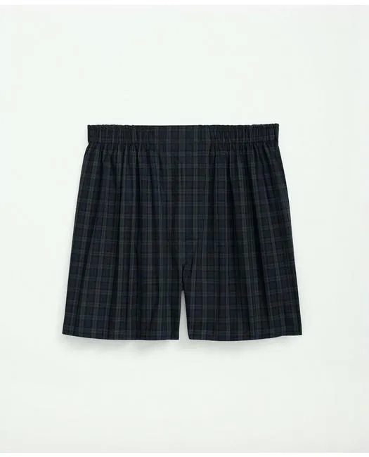Brooks Brothers Men's Cotton Poplin Tartan Boxers Navy Brooks Brothers