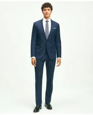 Brooks Brothers Men's Explorer Collection Classic Fit Wool Windowpane Suit Jacket Navy Brooks Brothers
