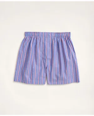 Brooks Brothers Men's Framed Alternating Stripe Boxers Blue Brooks Brothers