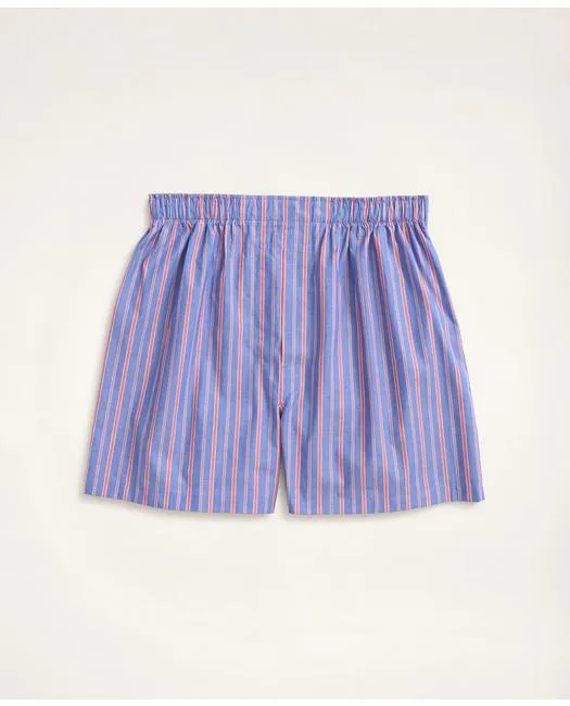 Brooks Brothers Men's Framed Alternating Stripe Boxers Blue Brooks Brothers