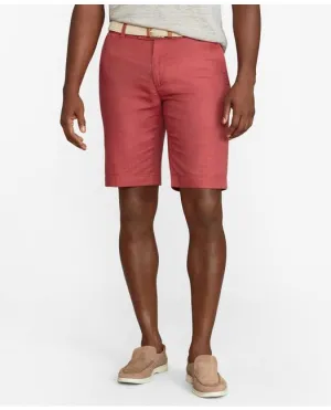 Brooks Brothers Men's Linen and Cotton Bermuda Shorts Burnt Red Brooks Brothers