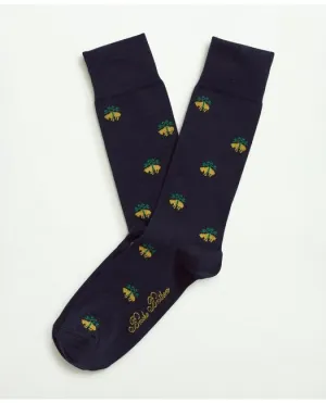 Brooks Brothers Men's Logo Crew Socks Navy Brooks Brothers