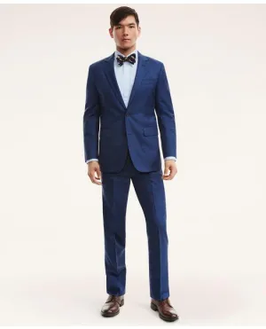 Brooks Brothers Men's Madison Fit Sharkskin 1818 Suit Blue Brooks Brothers