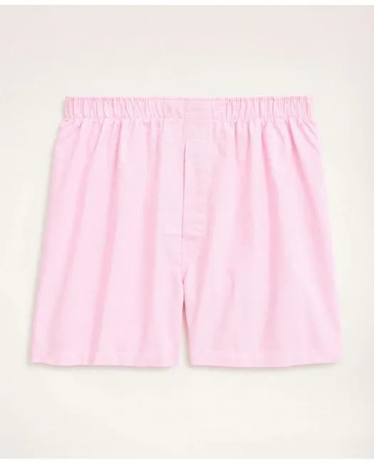 Brooks Brothers Men's Oxford Cotton Boxers Pink Brooks Brothers