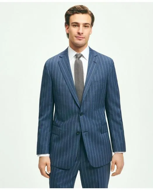 Brooks Brothers Men's Regent Fit Pinstripe 1818 Suit Navy Brooks Brothers