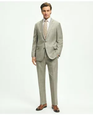 Brooks Brothers Men's Regent Fit Windowpane 1818 Suit Grey Brooks Brothers
