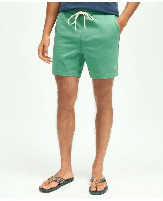 Brooks Brothers Men's Stretch Cotton Knit Jersey Friday Shorts Green Brooks Brothers