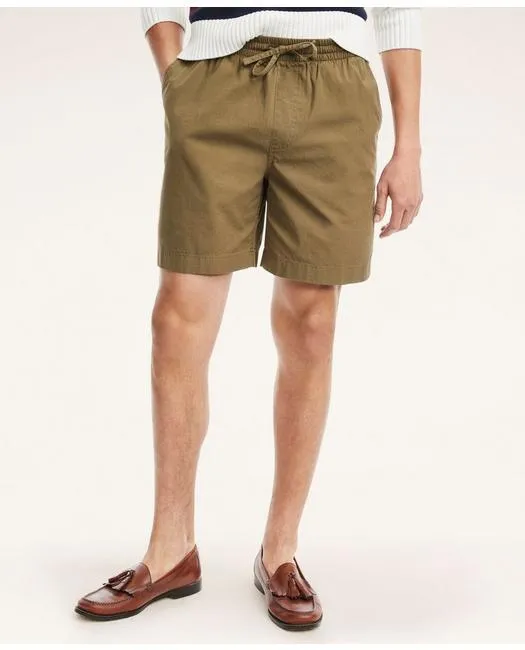 Brooks Brothers Men's Stretch Cotton Ripstop Shorts Olive Brooks Brothers