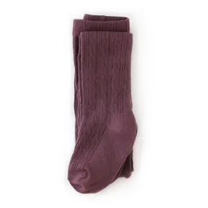 Cable Knit Tights - Dusty Plum by Little Stocking Co.
