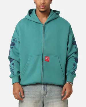 Carre Flower Bomb Full Zip Hoodie Oxidized Green