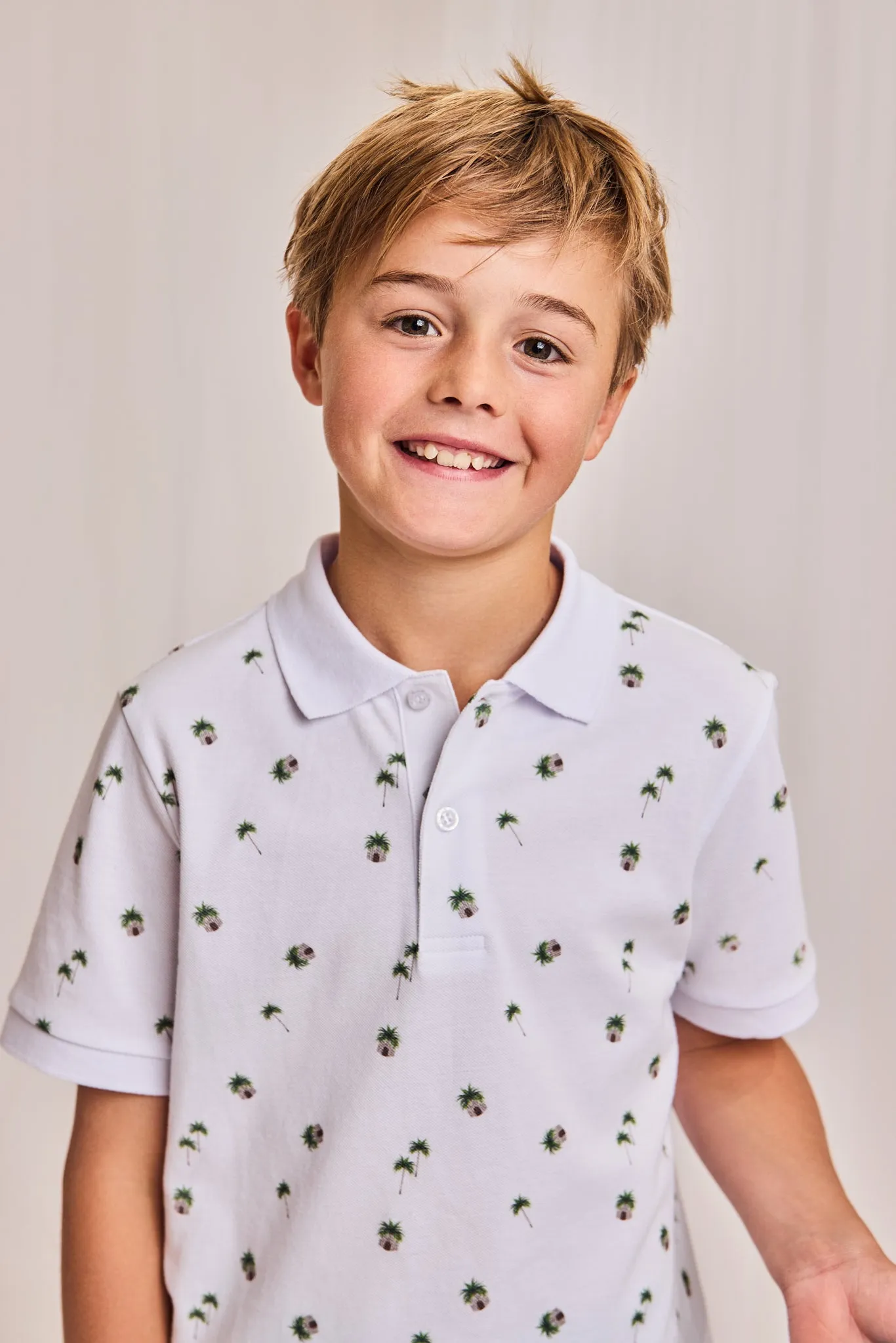 carter polo t-shirt hut 000100 - white Ao76 Clothes Boys Girls