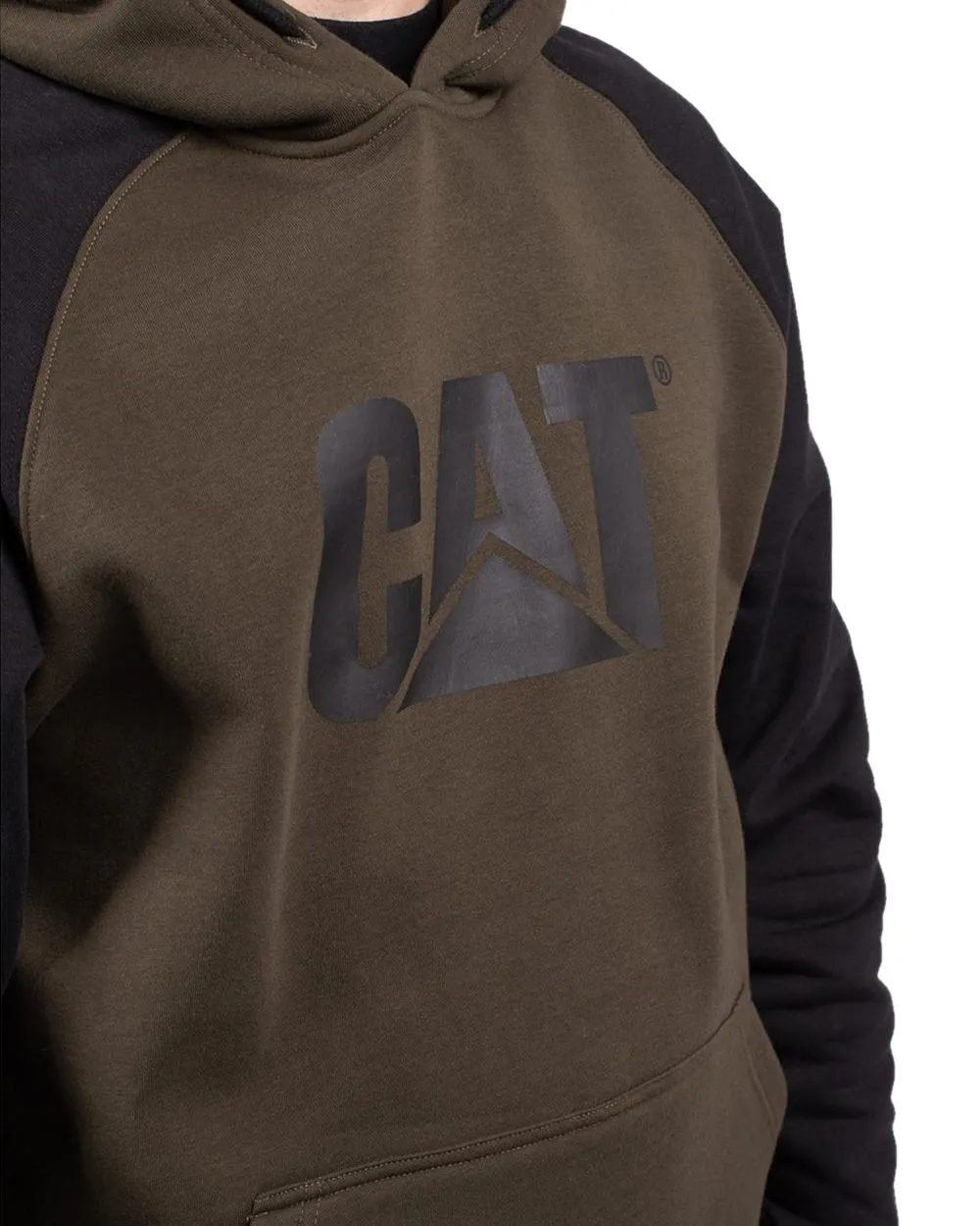 Caterpillar Mens Raglan Hooded Sweatshirt Caterpillar