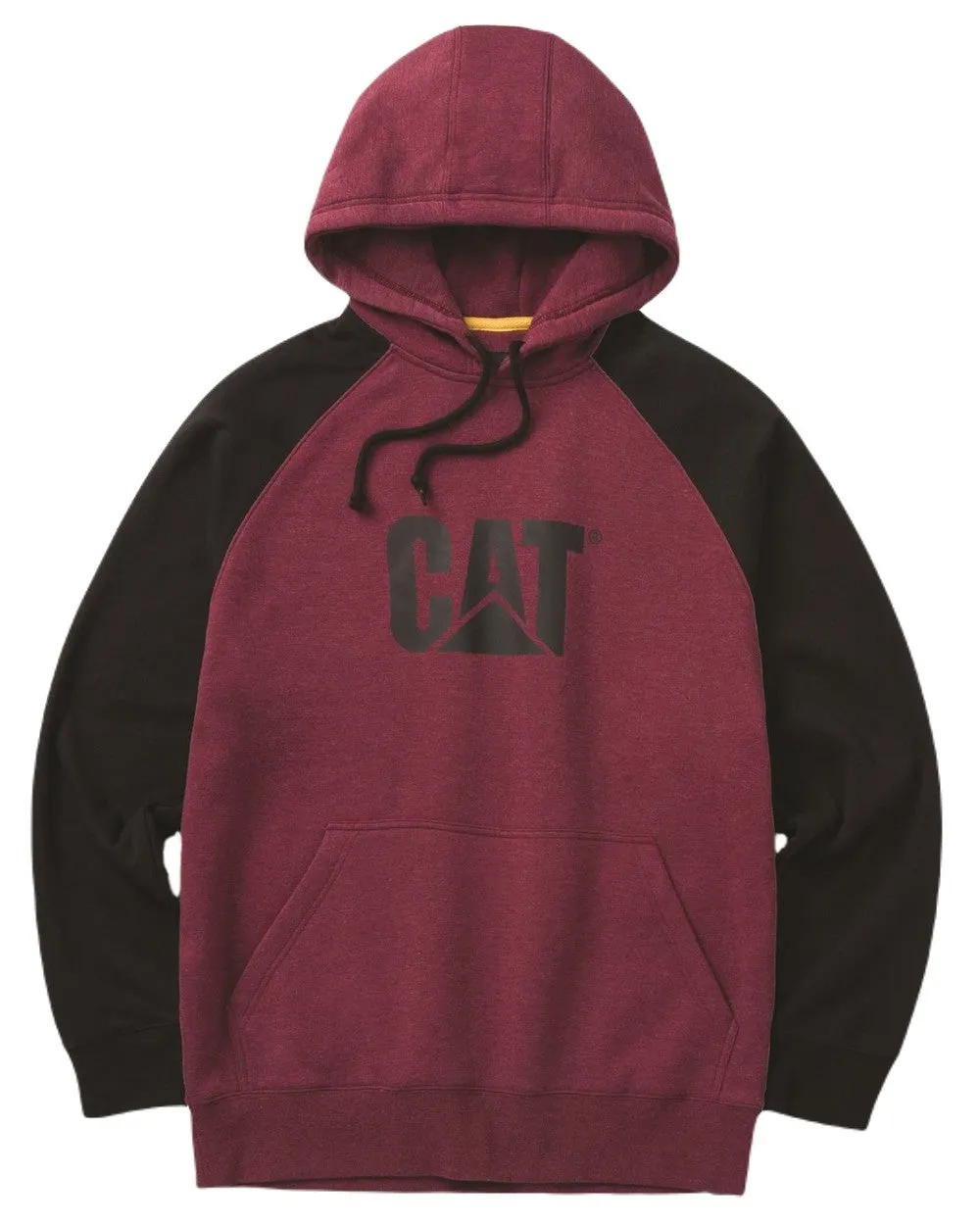 Caterpillar Mens Raglan Hooded Sweatshirt Caterpillar