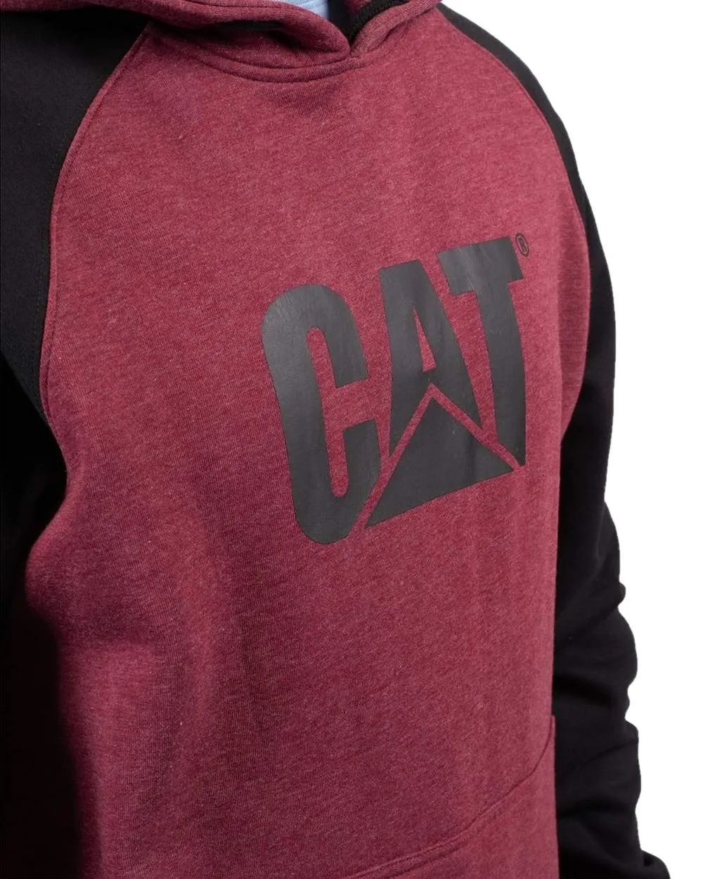 Caterpillar Mens Raglan Hooded Sweatshirt Caterpillar