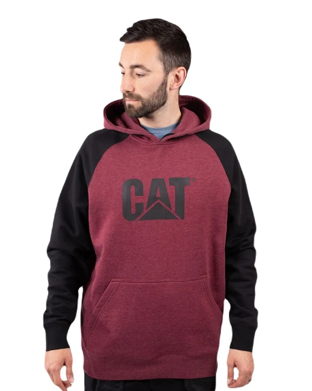 Caterpillar Mens Raglan Hooded Sweatshirt Caterpillar