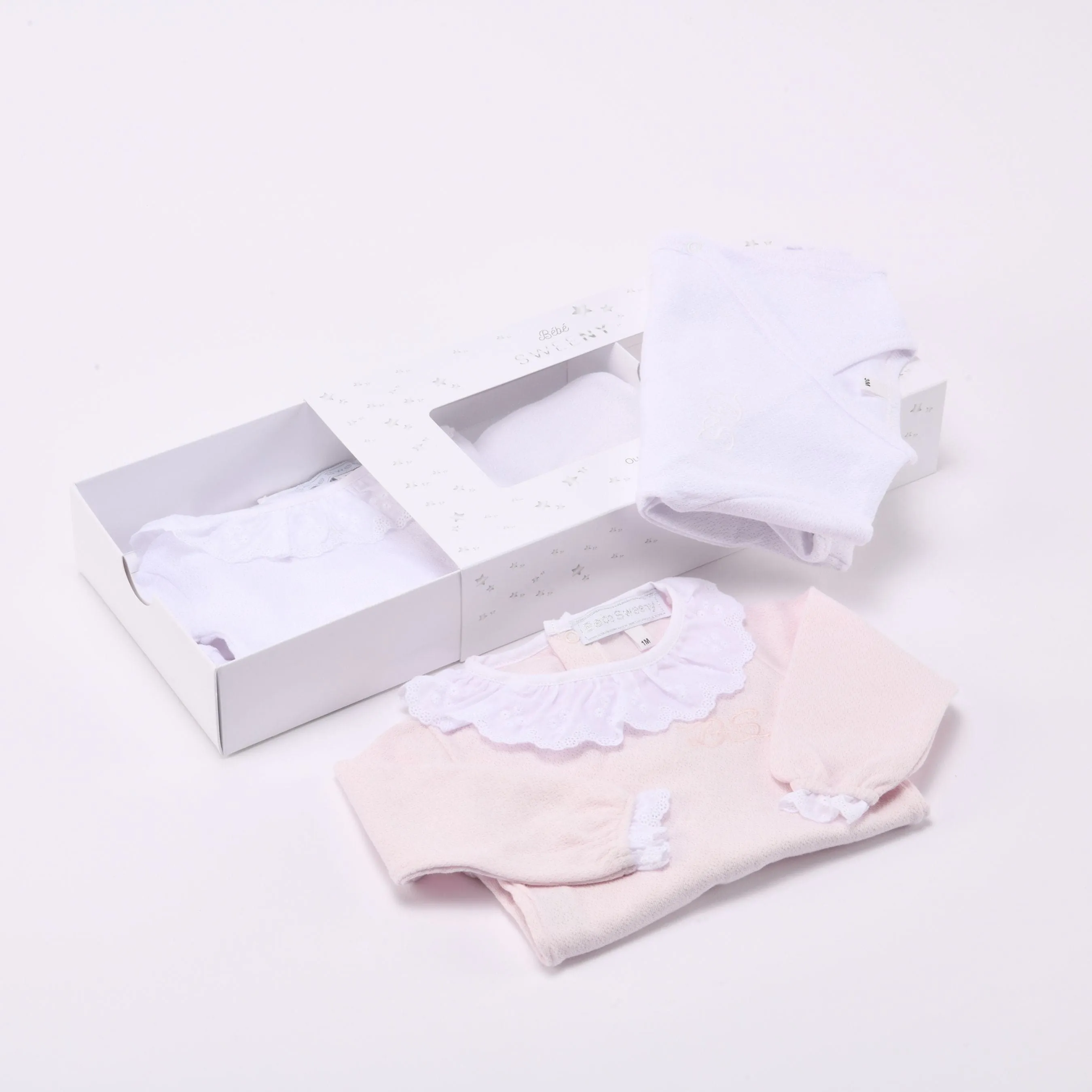 Chely | Girls Rose Blush Cotton Bodysuit Set (4) Babykids_Bebe-Sweeny