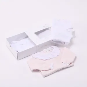 Chely | Girls Rose Blush Cotton Bodysuit Set (4) Babykids_Bebe-Sweeny