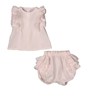 Claire | Girls Pink Organic Cotton Shorts Set Babykids_Bebe-Sweeny
