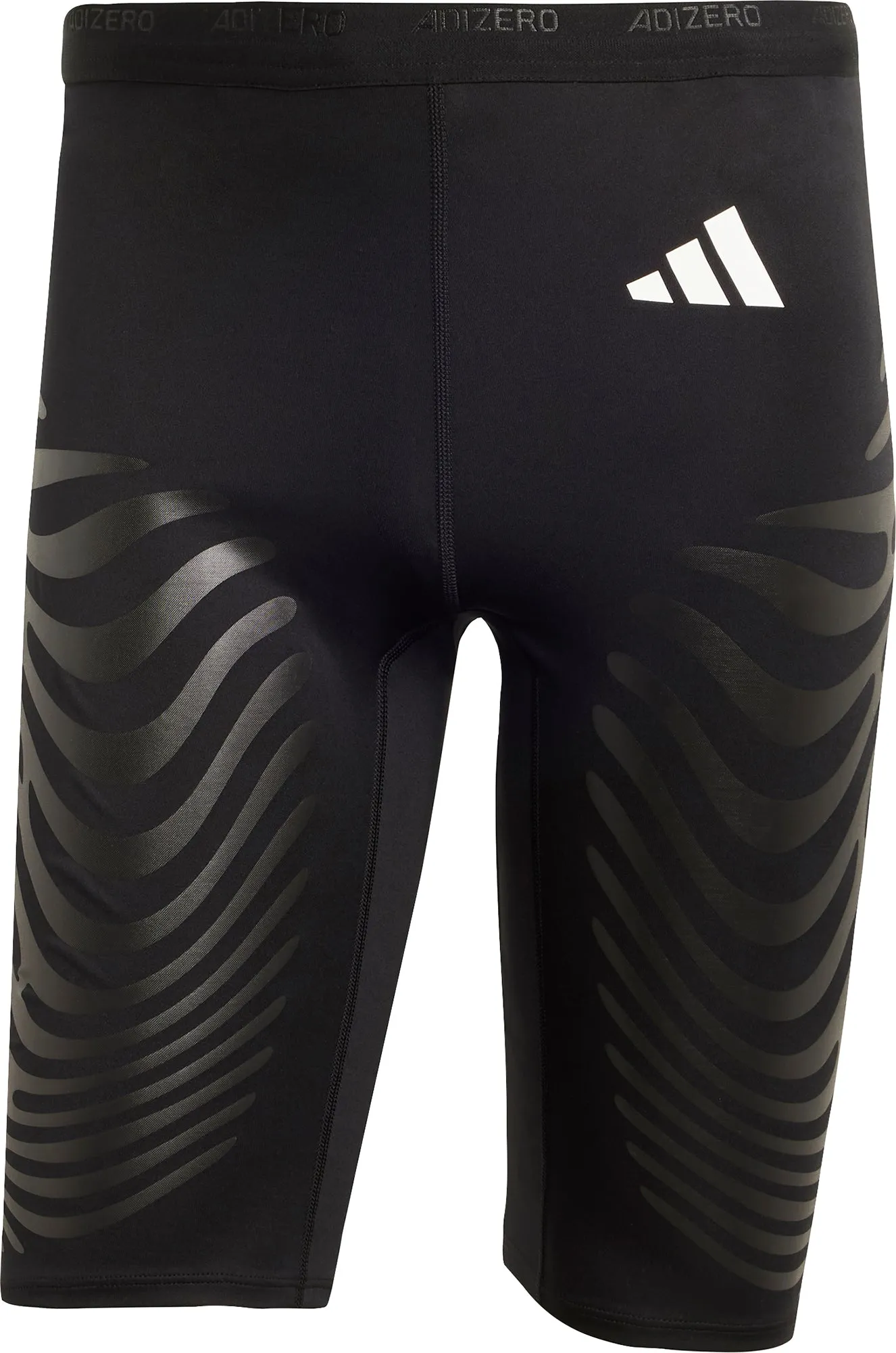 Clothing Adidas  Men adidas Adizero Control Mens Short Running Tights With Stash Pocket - Black