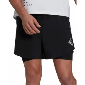 Clothing Adidas  Men adidas Designed 4 Run Mens 2 In 1 Running Shorts - Black