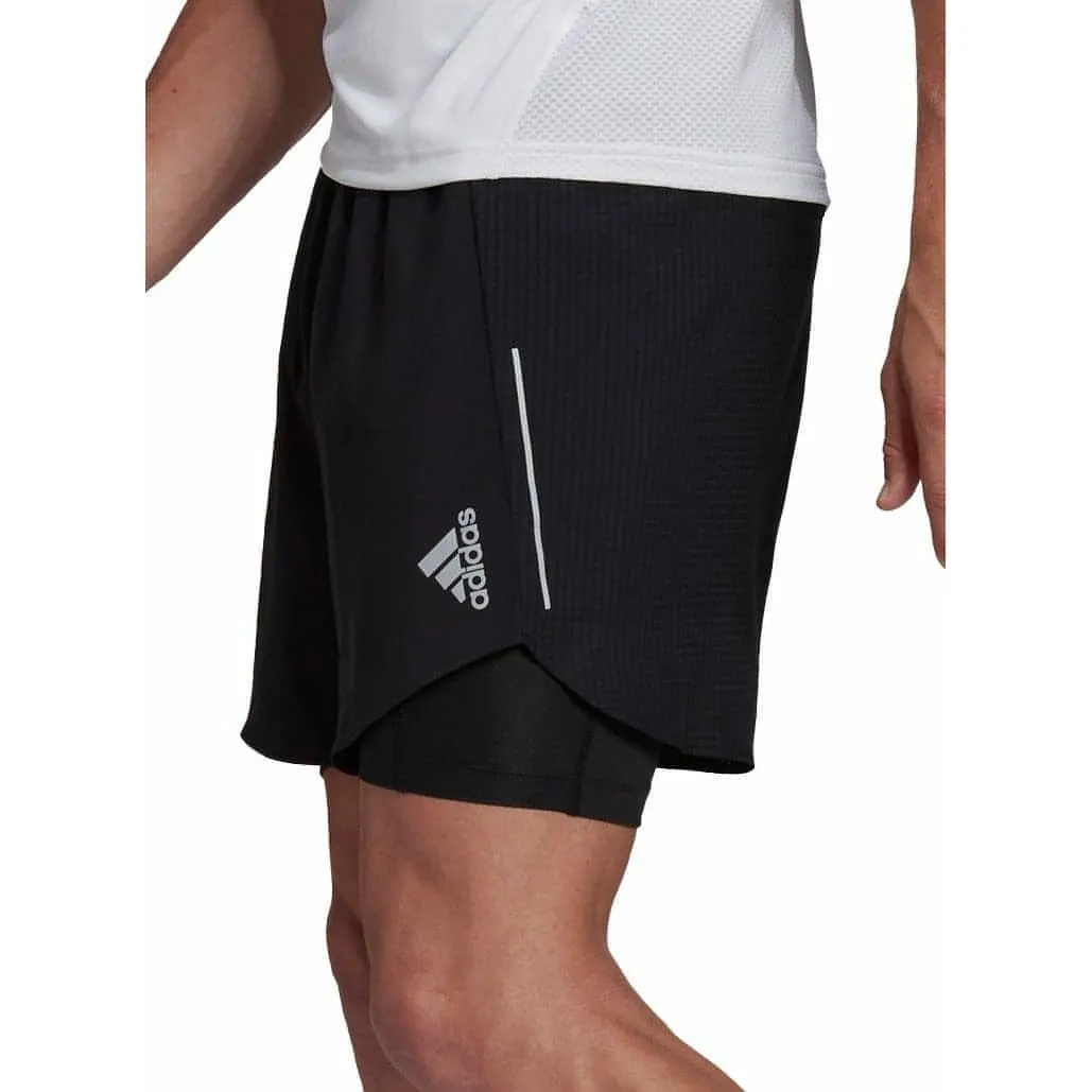 Clothing Adidas  Men adidas Designed 4 Run Mens 2 In 1 Running Shorts - Black