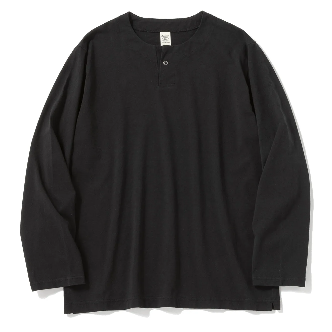 Clothing Jackman Men Jackman L/S Henleyneck T-Shirt Black