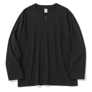 Clothing Jackman Men Jackman L/S Henleyneck T-Shirt Black