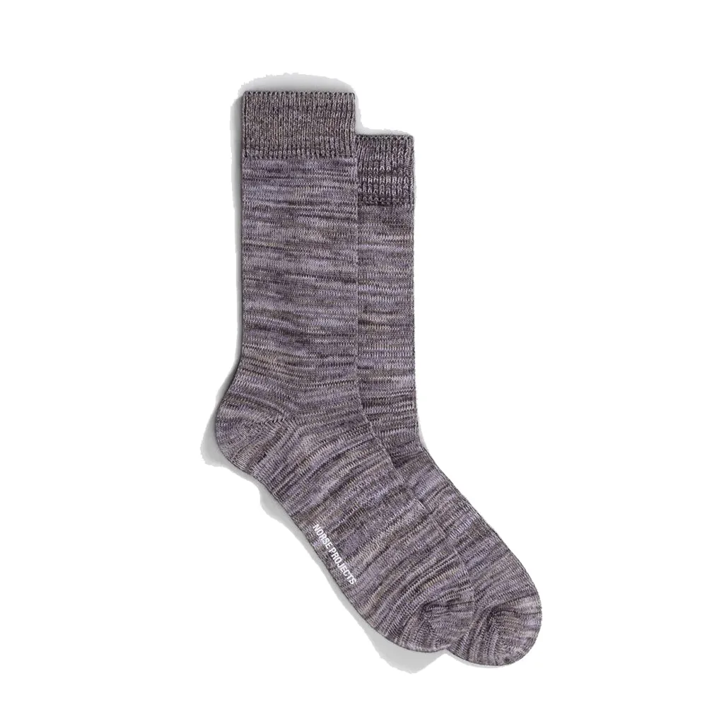 Clothing Norse Projects Men Norse Projects Bjarki Cotton Twist Socks Crocus Purple