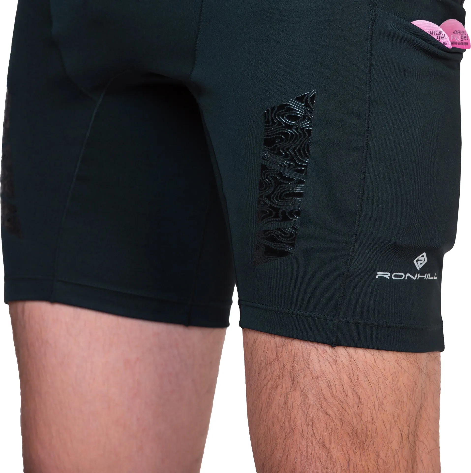 Clothing Ronhill  Men Ronhill Tech All Terrain 8 Inch Stretch Mens Short Running Tights - Black