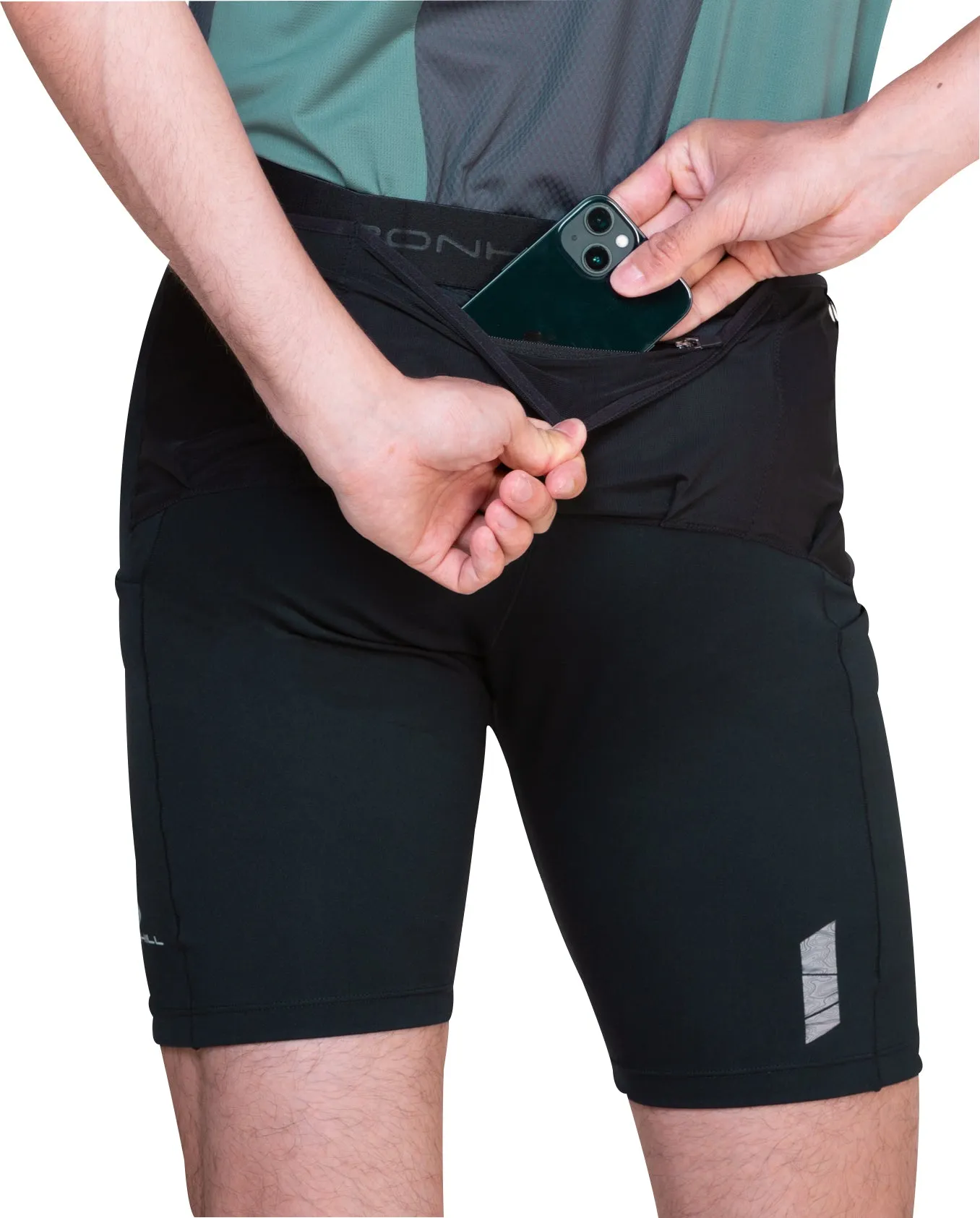 Clothing Ronhill  Men Ronhill Tech All Terrain 8 Inch Stretch Mens Short Running Tights - Black