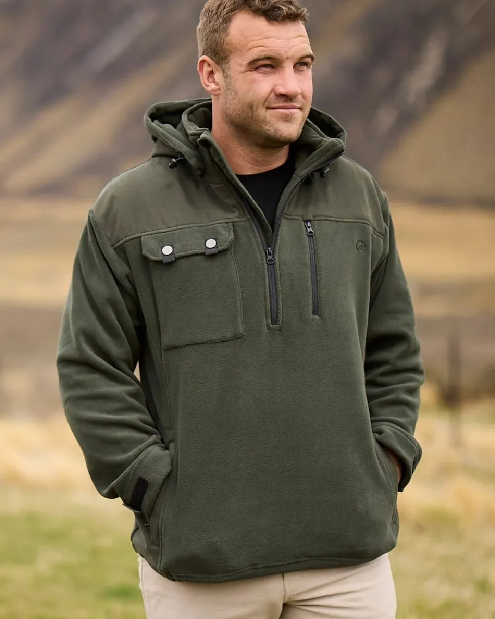 Clothing Swanndri Swanndri Mens High Rock Technical Fleece Hoodie