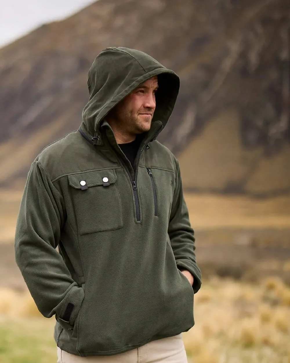 Clothing Swanndri Swanndri Mens High Rock Technical Fleece Hoodie