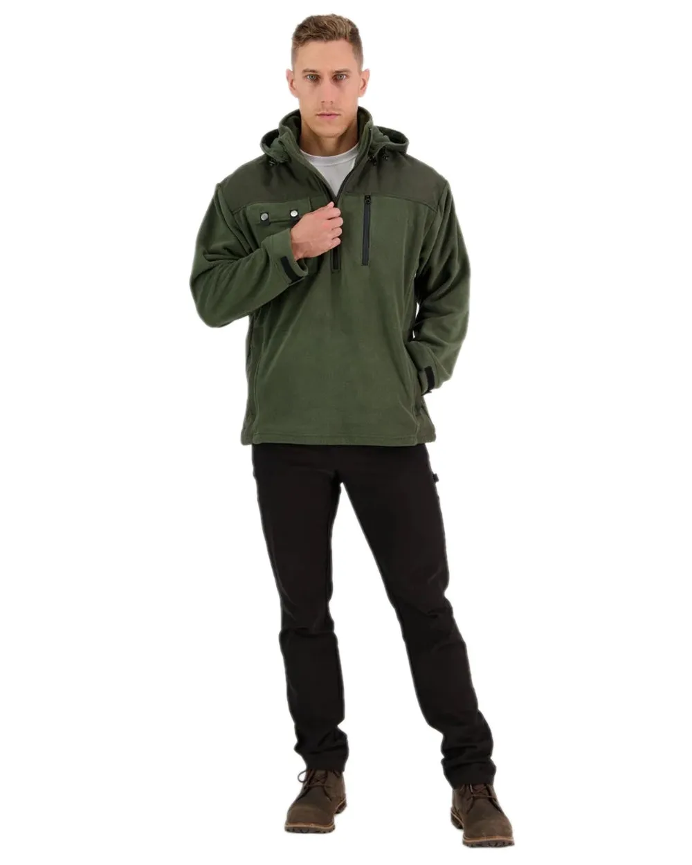 Clothing Swanndri Swanndri Mens High Rock Technical Fleece Hoodie