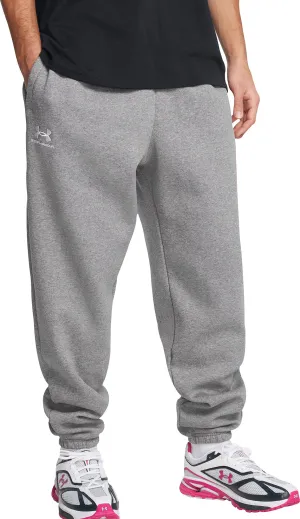 Clothing Under Armour  Men Under Armour Essentials Fleece Puddle Mens Training Pants - Grey