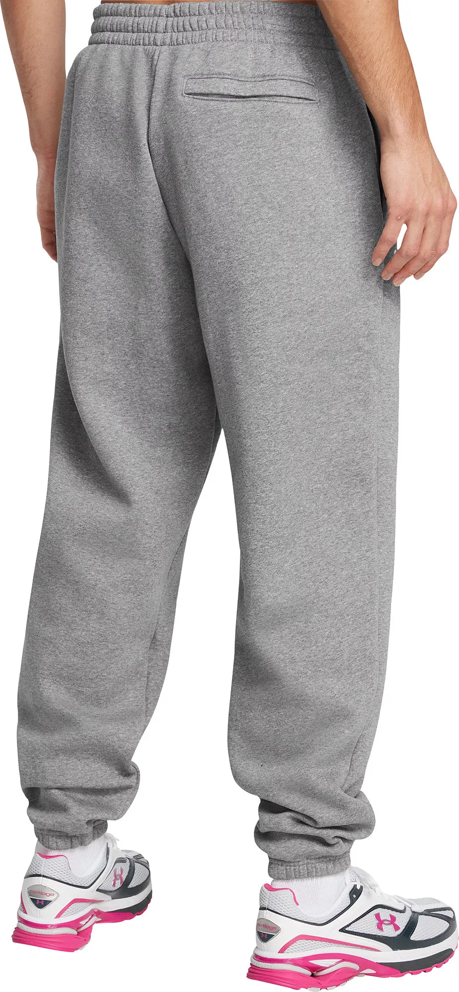 Clothing Under Armour  Men Under Armour Essentials Fleece Puddle Mens Training Pants - Grey