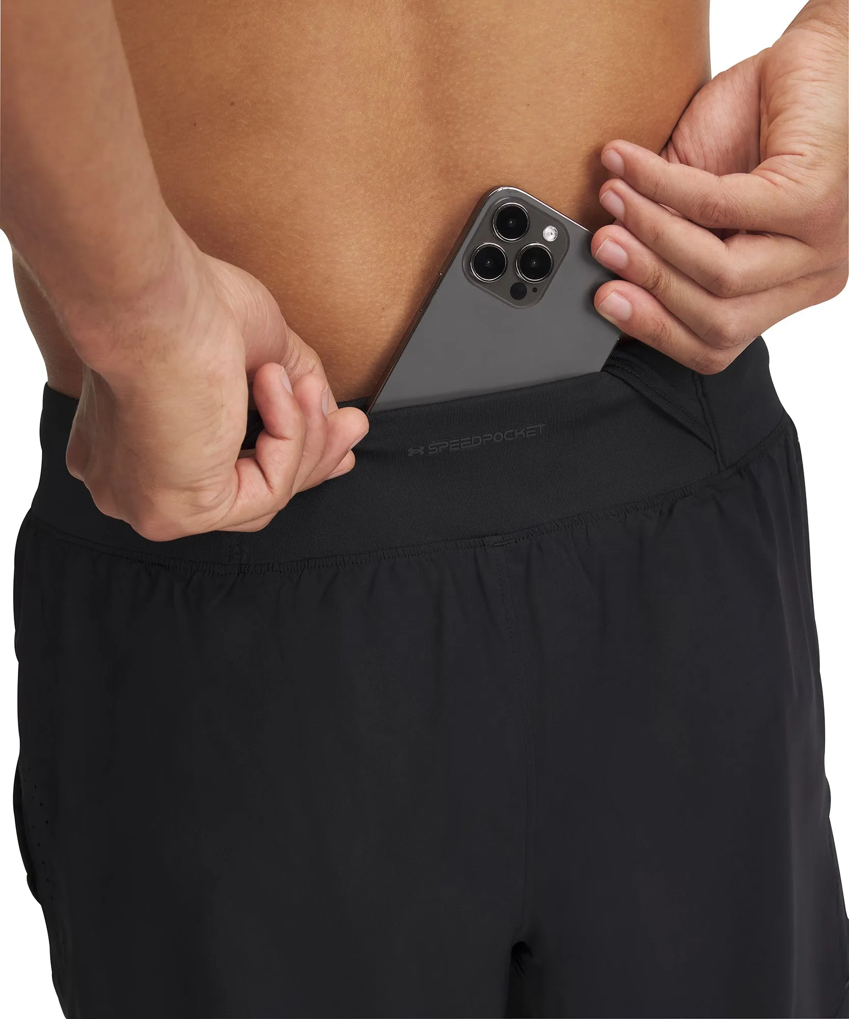 Clothing Under Armour  Men Under Armour Launch Elite 2 In 1 Mens Running Shorts - Black