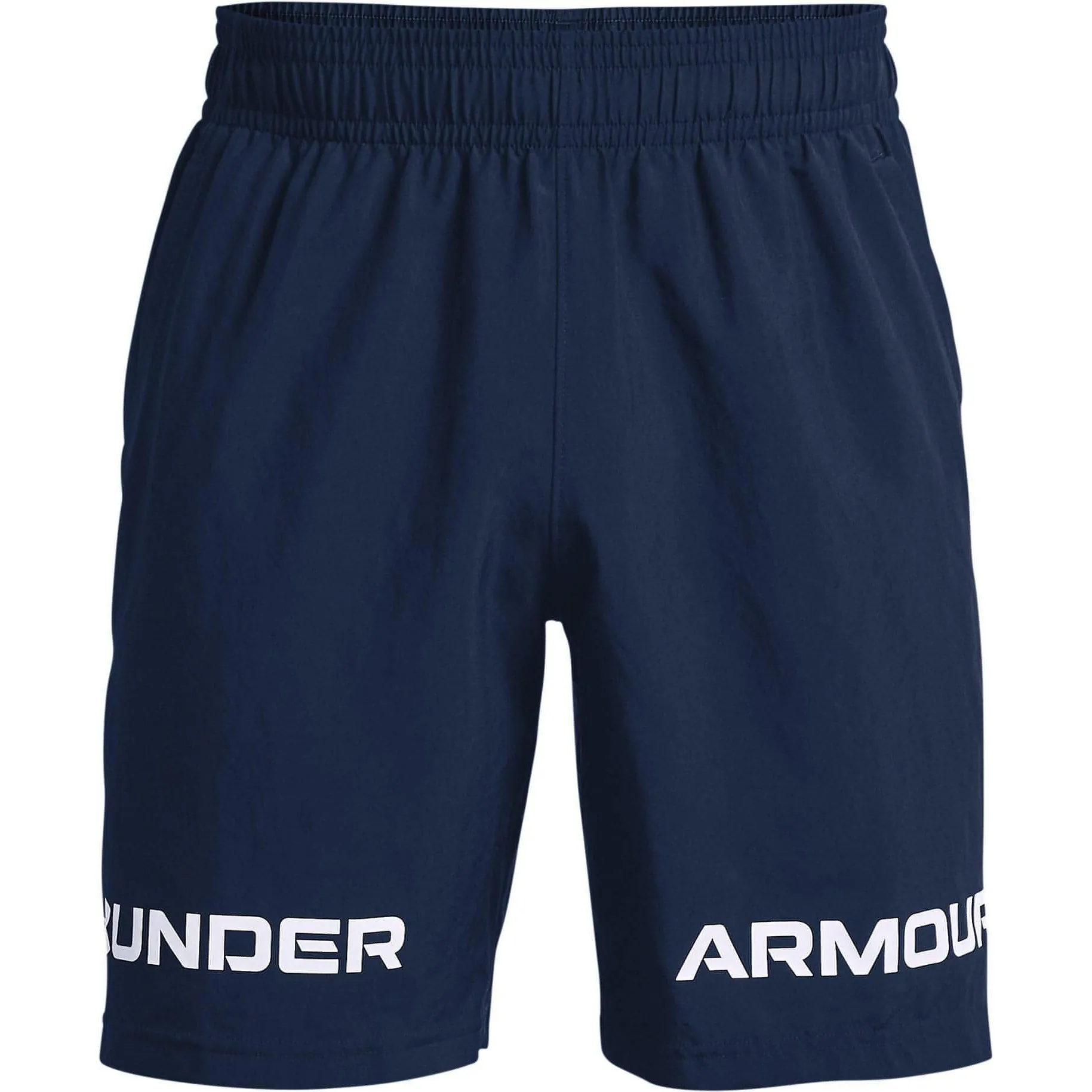 Clothing Under Armour  Men Under Armour Woven Graphic Wordmark Mens Training Shorts - Navy