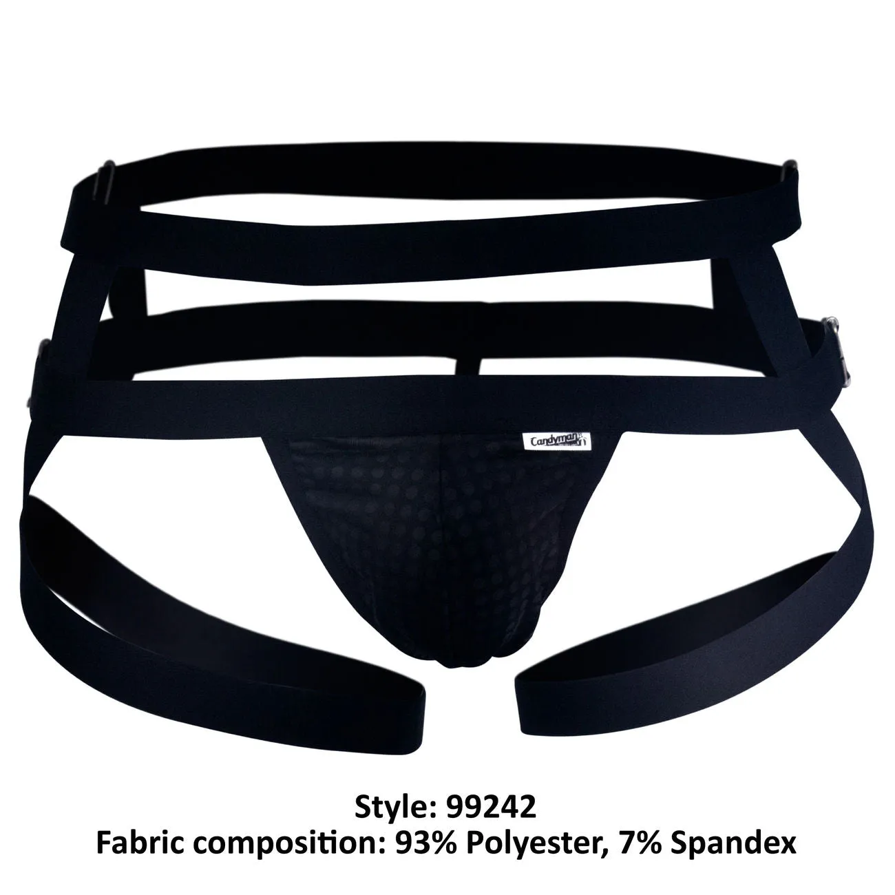 Clothing_Candyman_Mens Underwear CandyMan 99242 Jockstrap Color Black