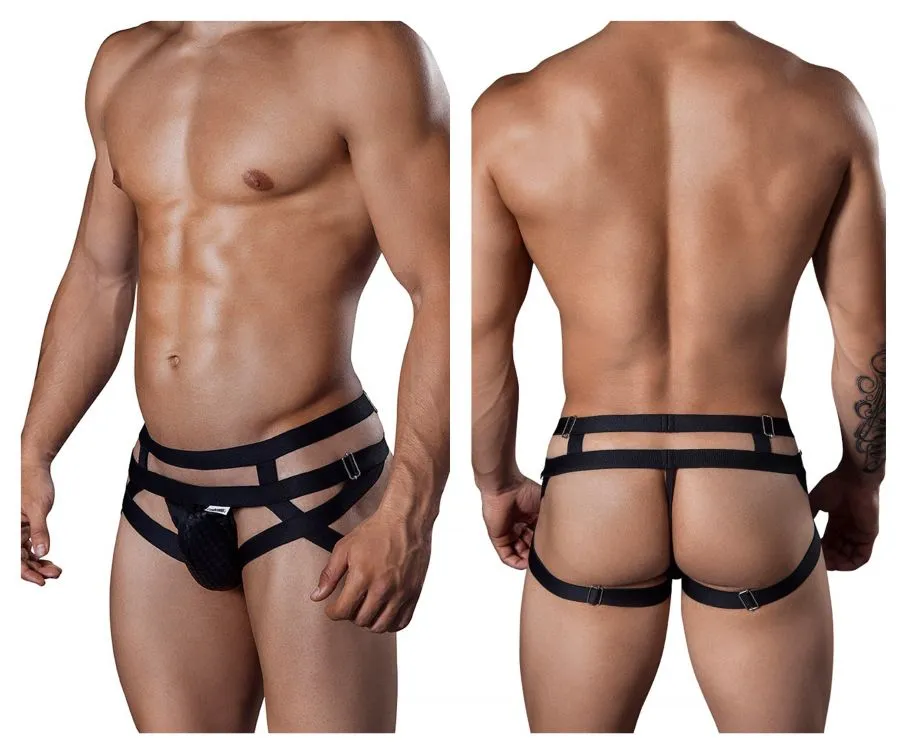 Clothing_Candyman_Mens Underwear CandyMan 99242 Jockstrap Color Black